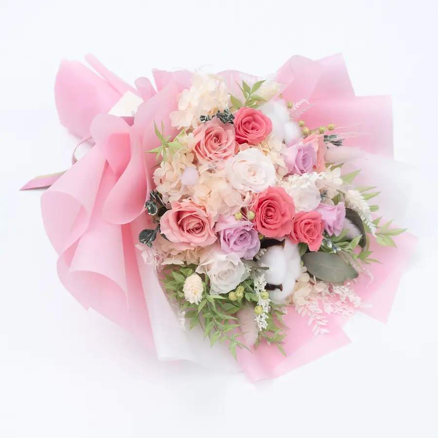 Blossom ピンクローズを使用した花束